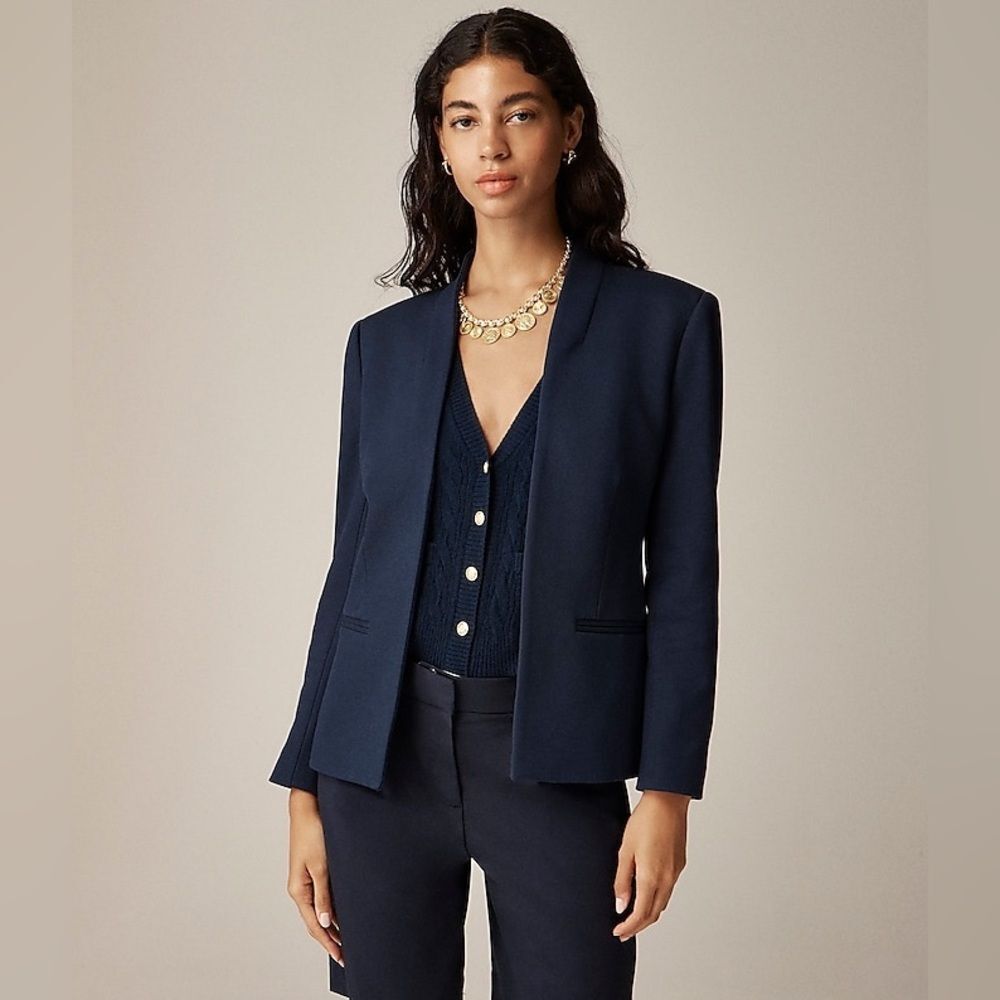 J.Crew Going-out Blazer in Stretch Twill in Navy 0 NWT